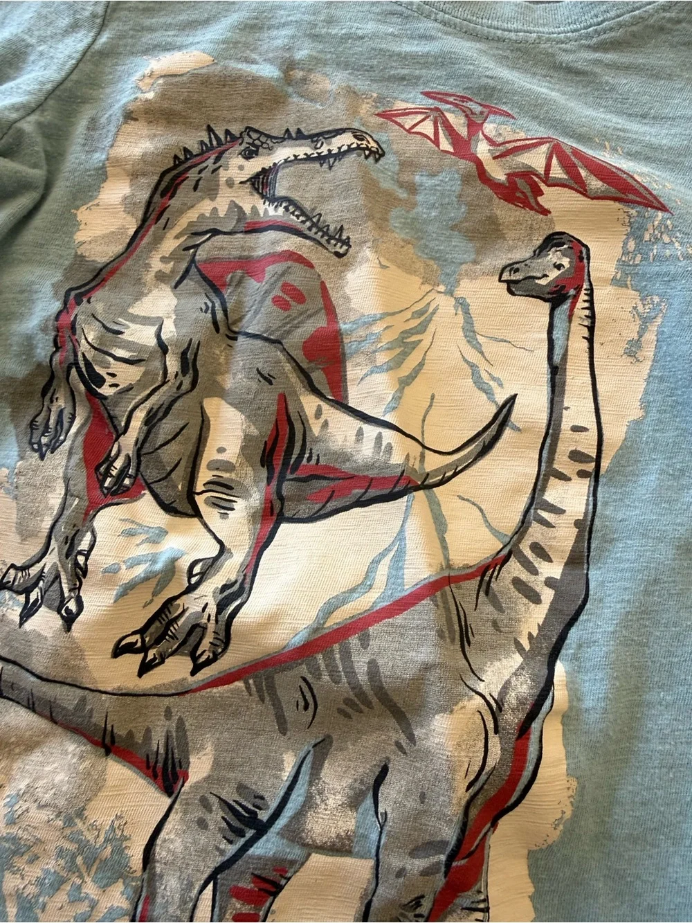 OshKosh B’gosh Dinosaur Long Sleeve Graphic Tee 3T Blue